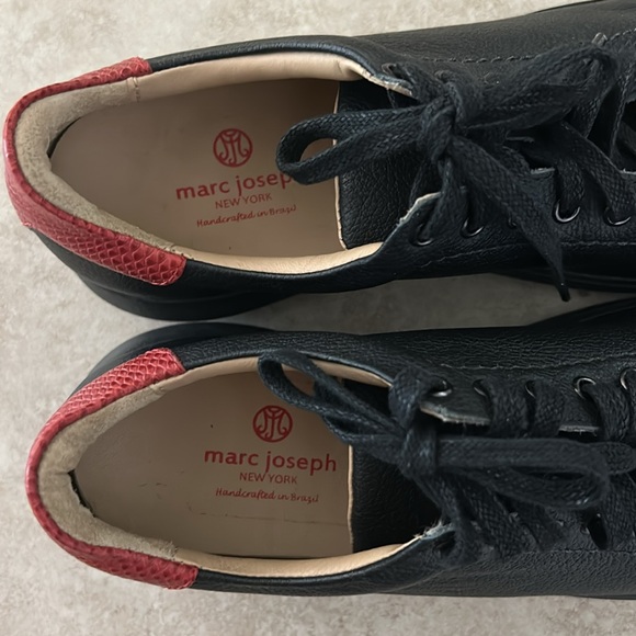 NWOB SPRING RD WEDGE SNEAKER IN BLACK LEATHER SIZE 7 - Picture 4 of 8